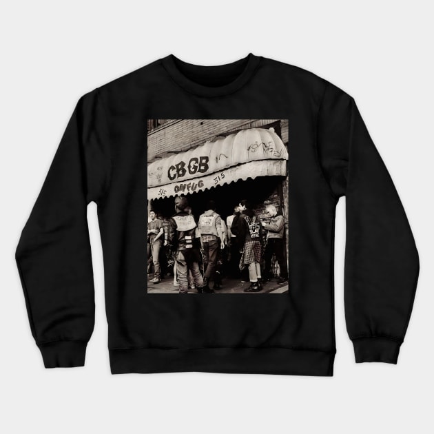 CBGB's Omfug , Legend is here Crewneck Sweatshirt by Keenan Cloths